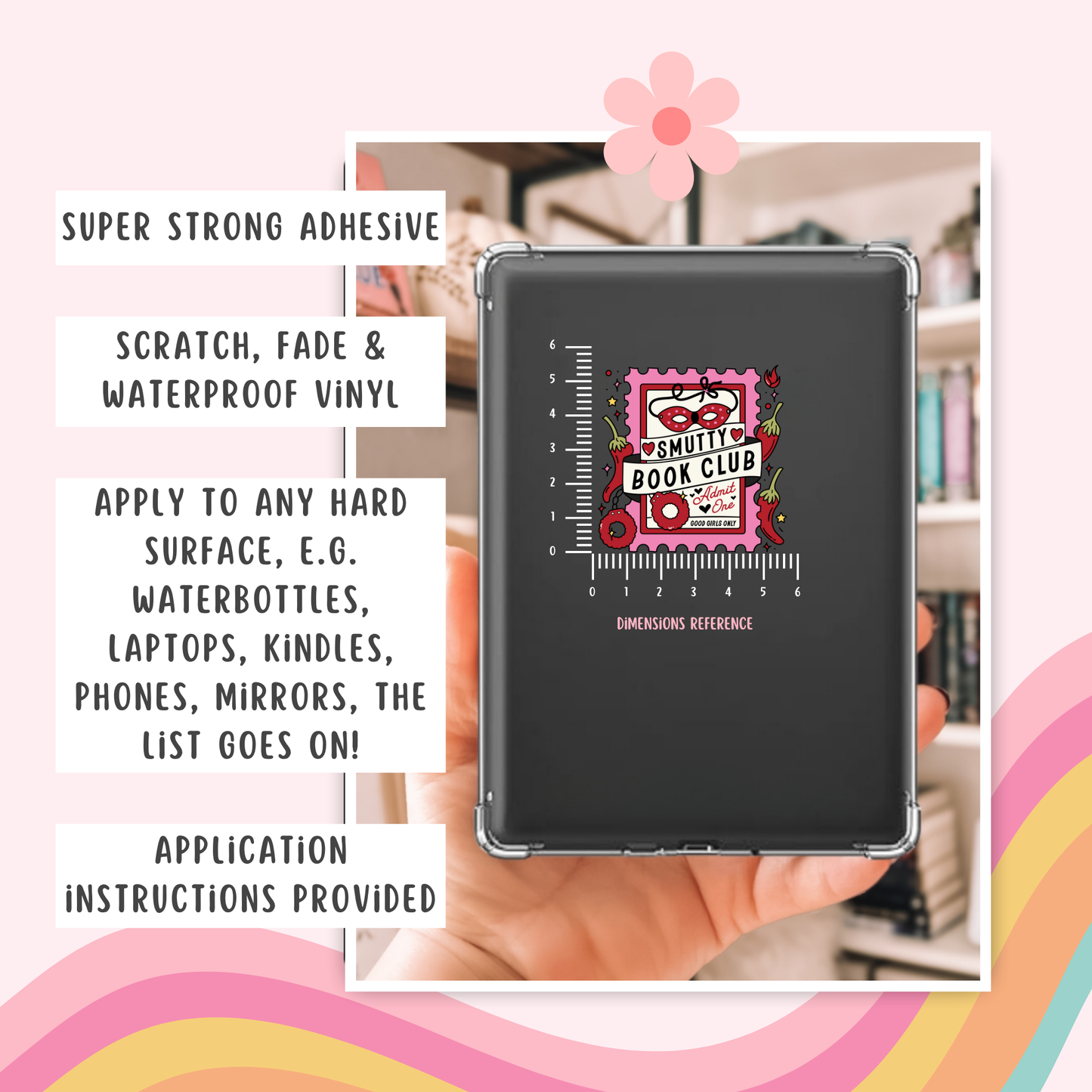 Smutty Book Club Permanent Decal