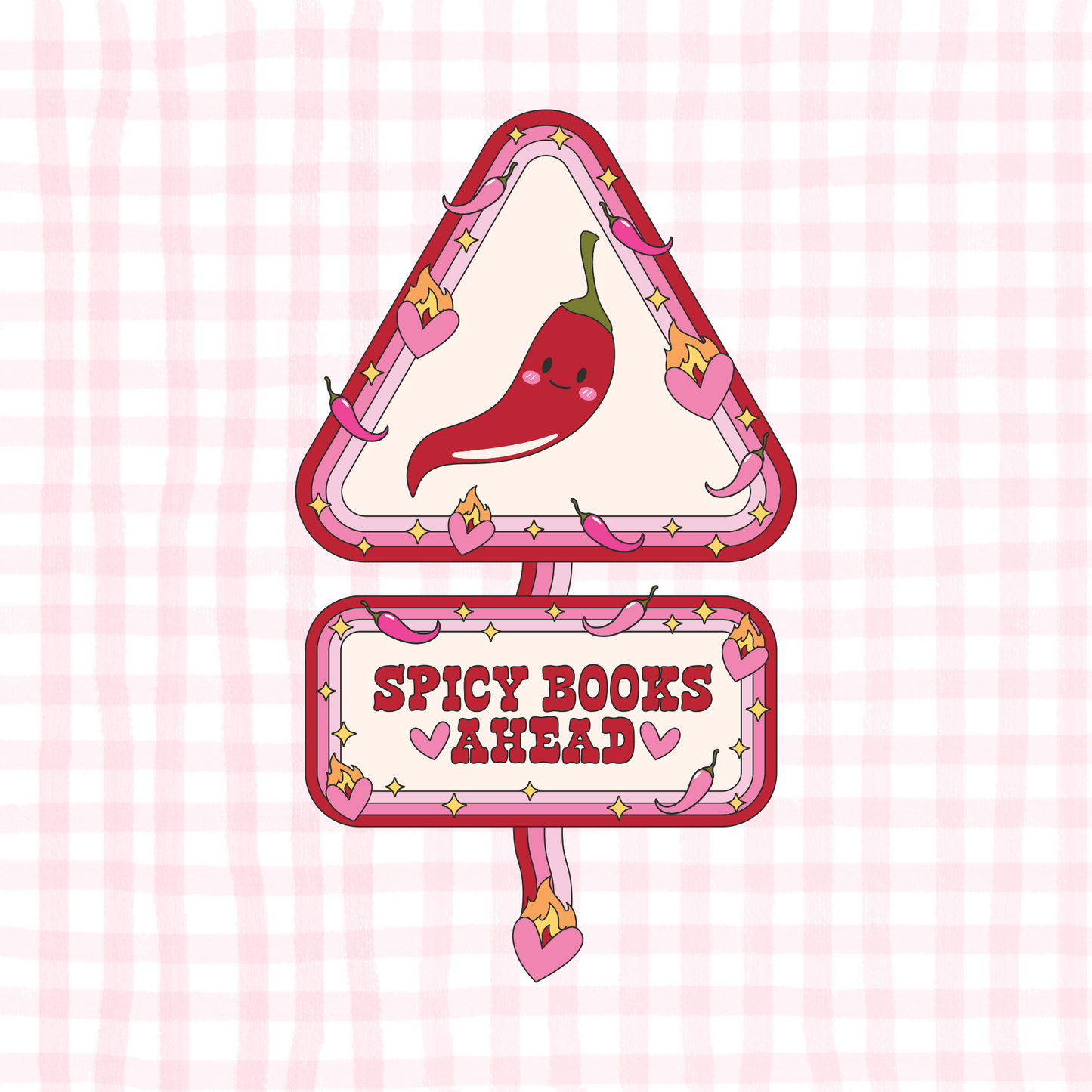 Spicy Books Ahead Permanent Decal