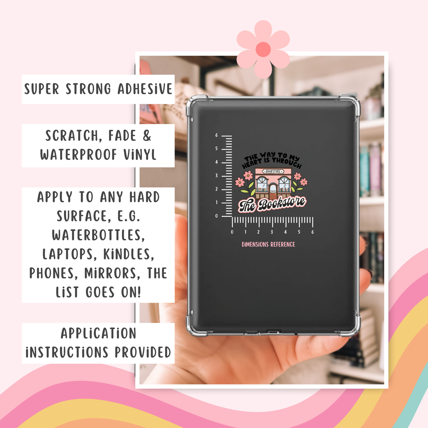 Through The Bookstore Permanent Decal