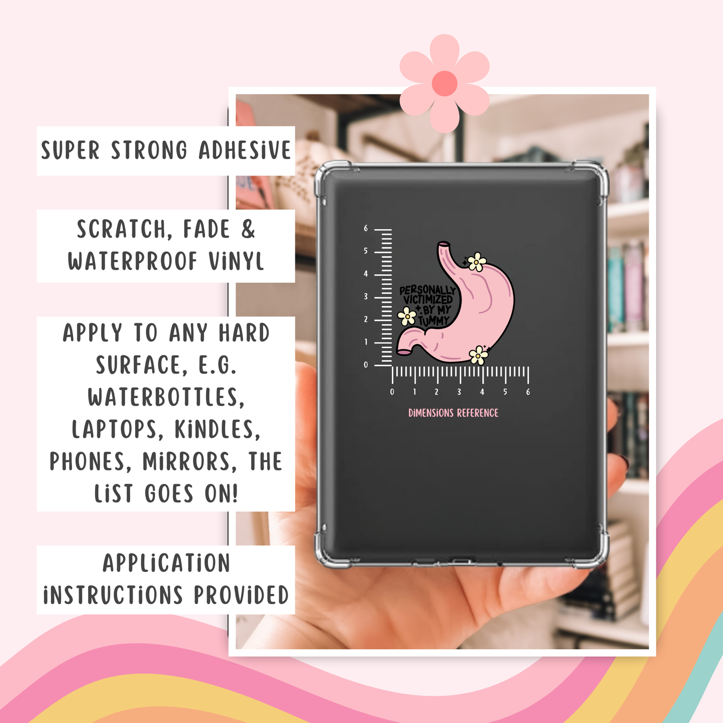 Victimised By My Tummy Permanent Decal