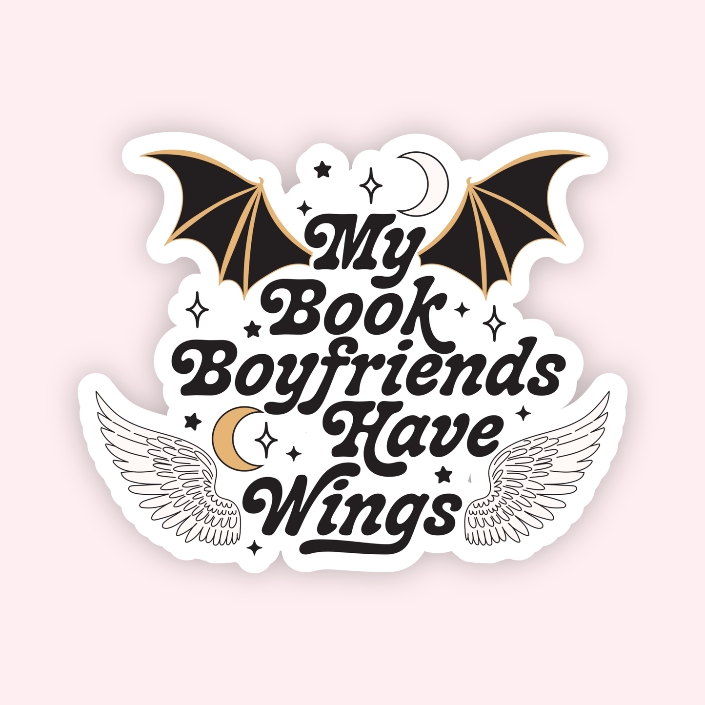 Book Boyfriends Have Wings Sticker