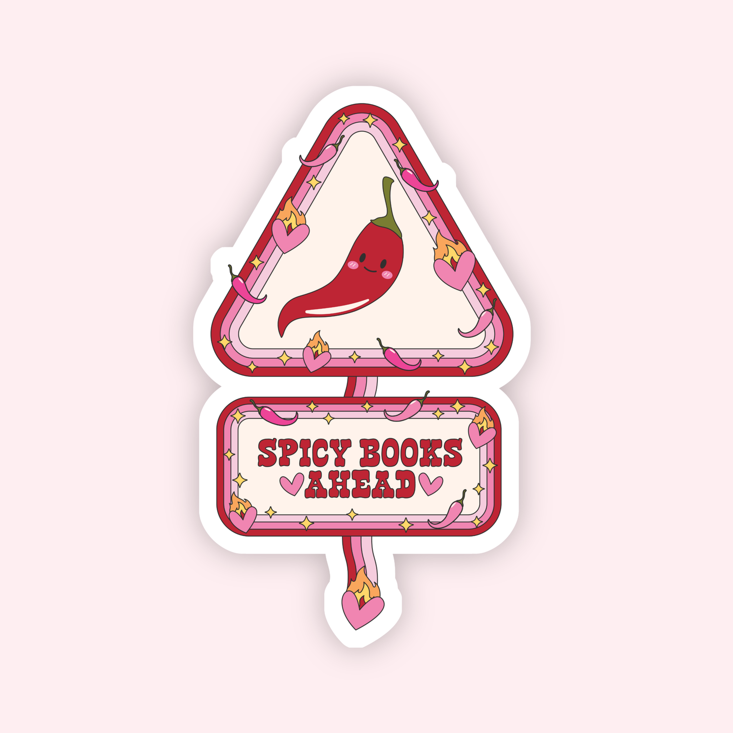 Spicy Books Ahead Sticker