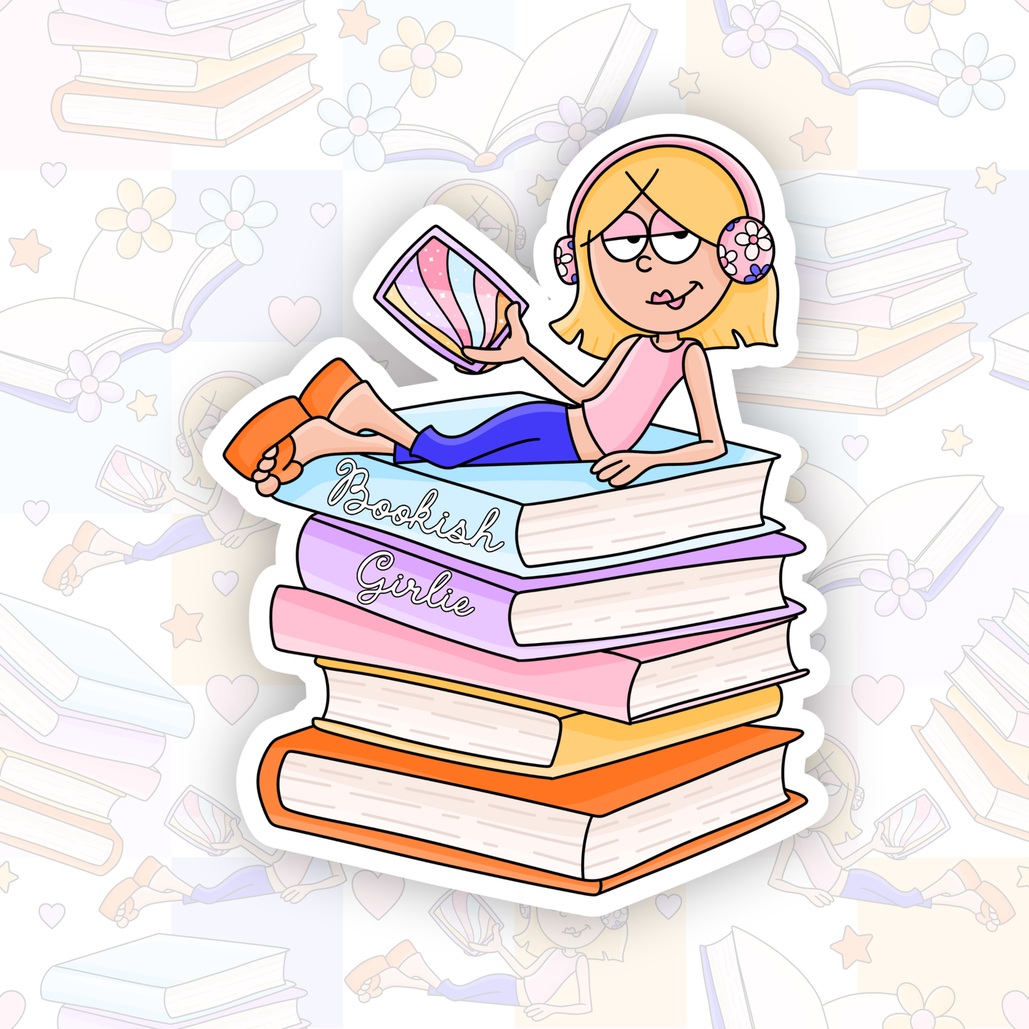LM Bookish Girlie Sticker