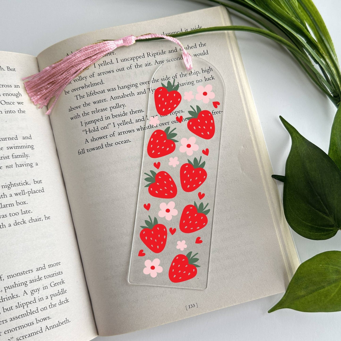 Strawberries Acrylic Bookmark