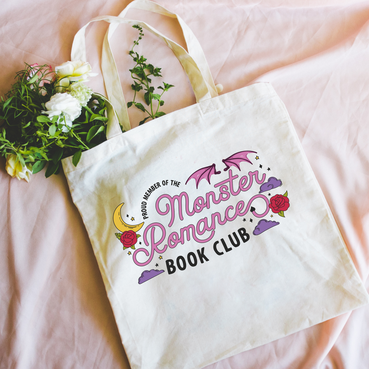 Monster Romance Book Club Canvas Tote Bag
