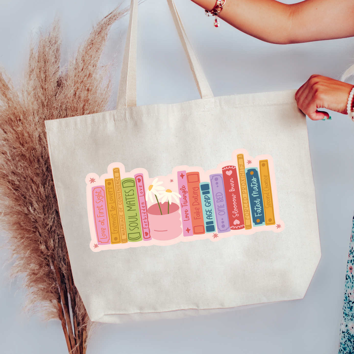 Romance Tropes Canvas Tote Bag