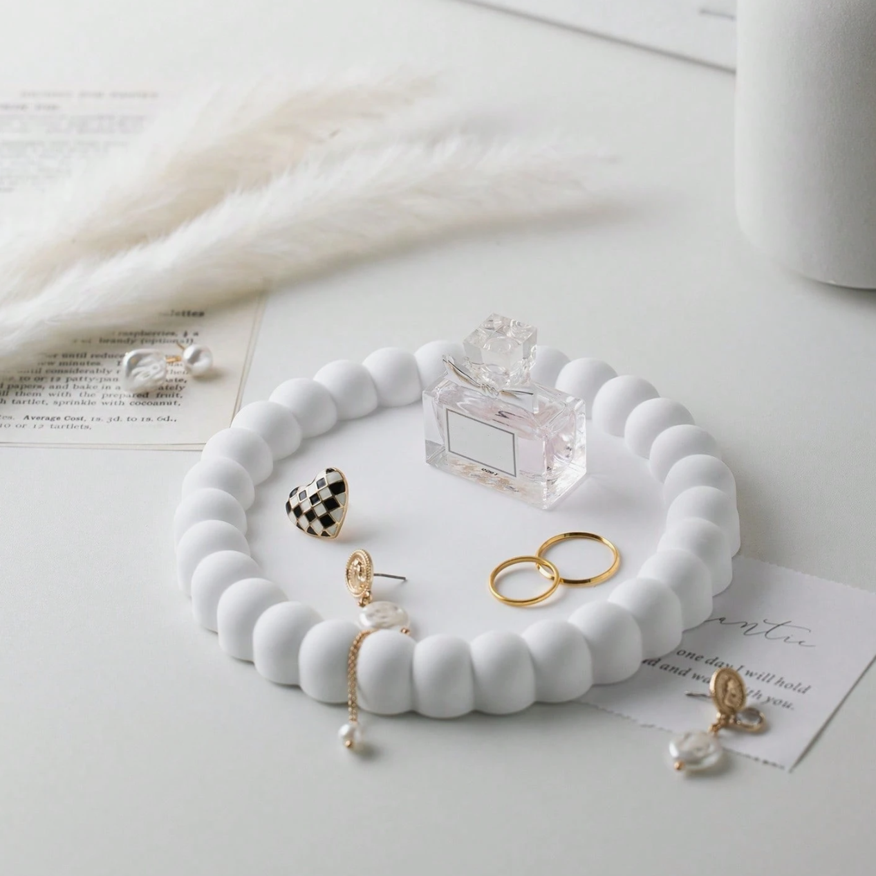 White Bubble Trinket Tray