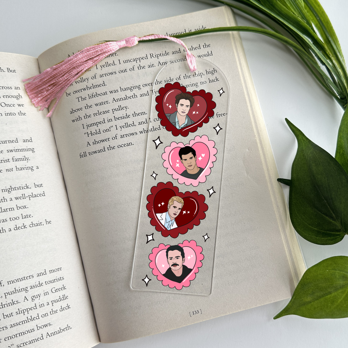 TW Vampy Hearts Acrylic Bookmark