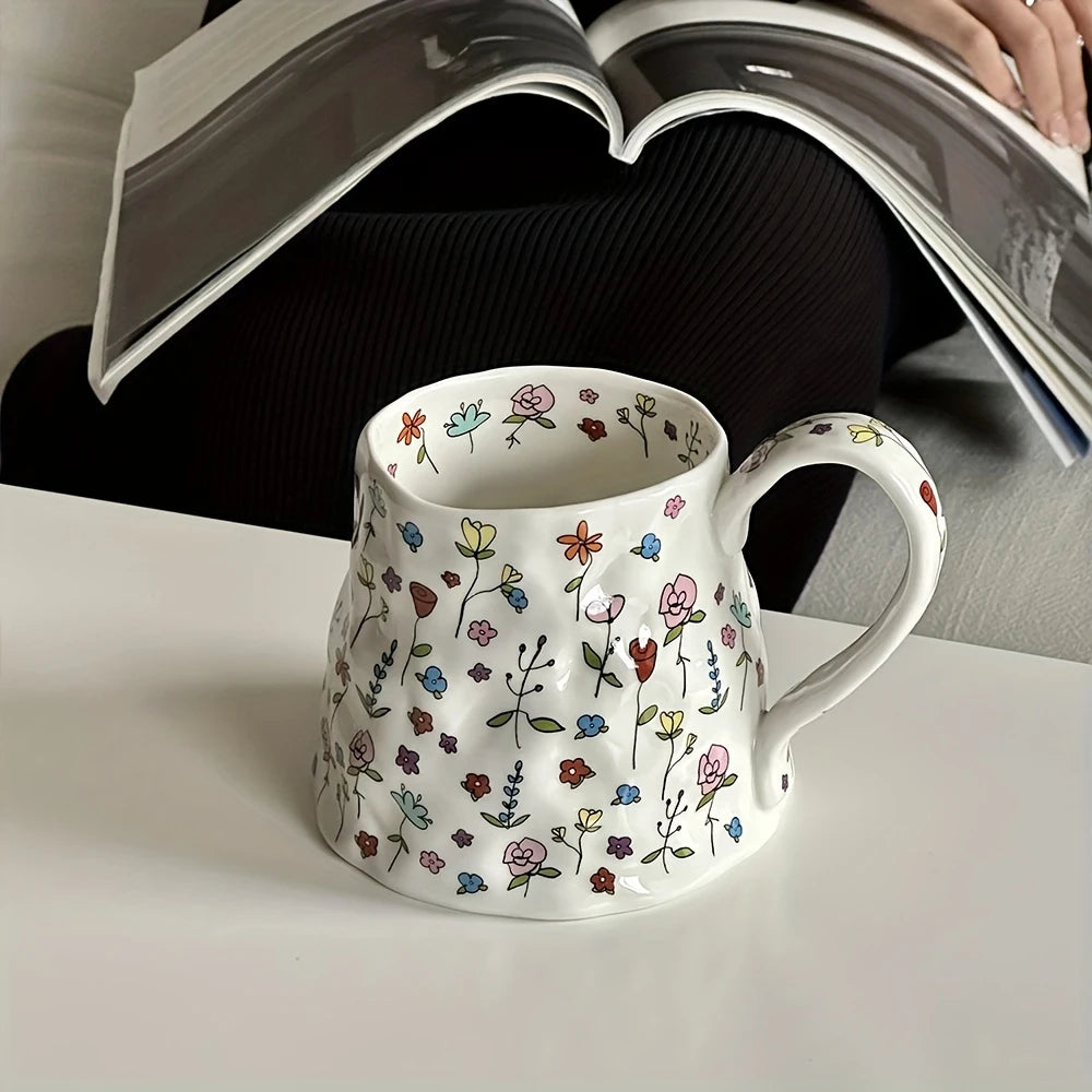 Spring Fling XL Ceramic Mug - White