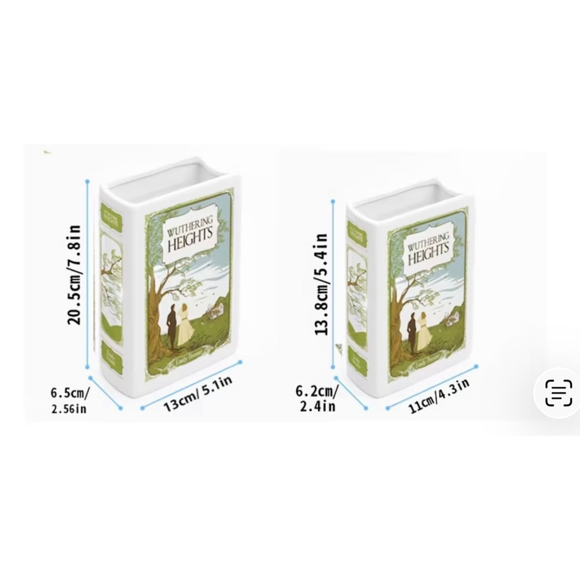 Wuthering Heights Ceramic Book Vase