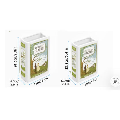 Wuthering Heights Ceramic Book Vase