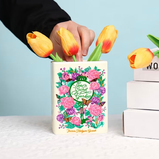 Secret Garden Ceramic Book Vase - Florals