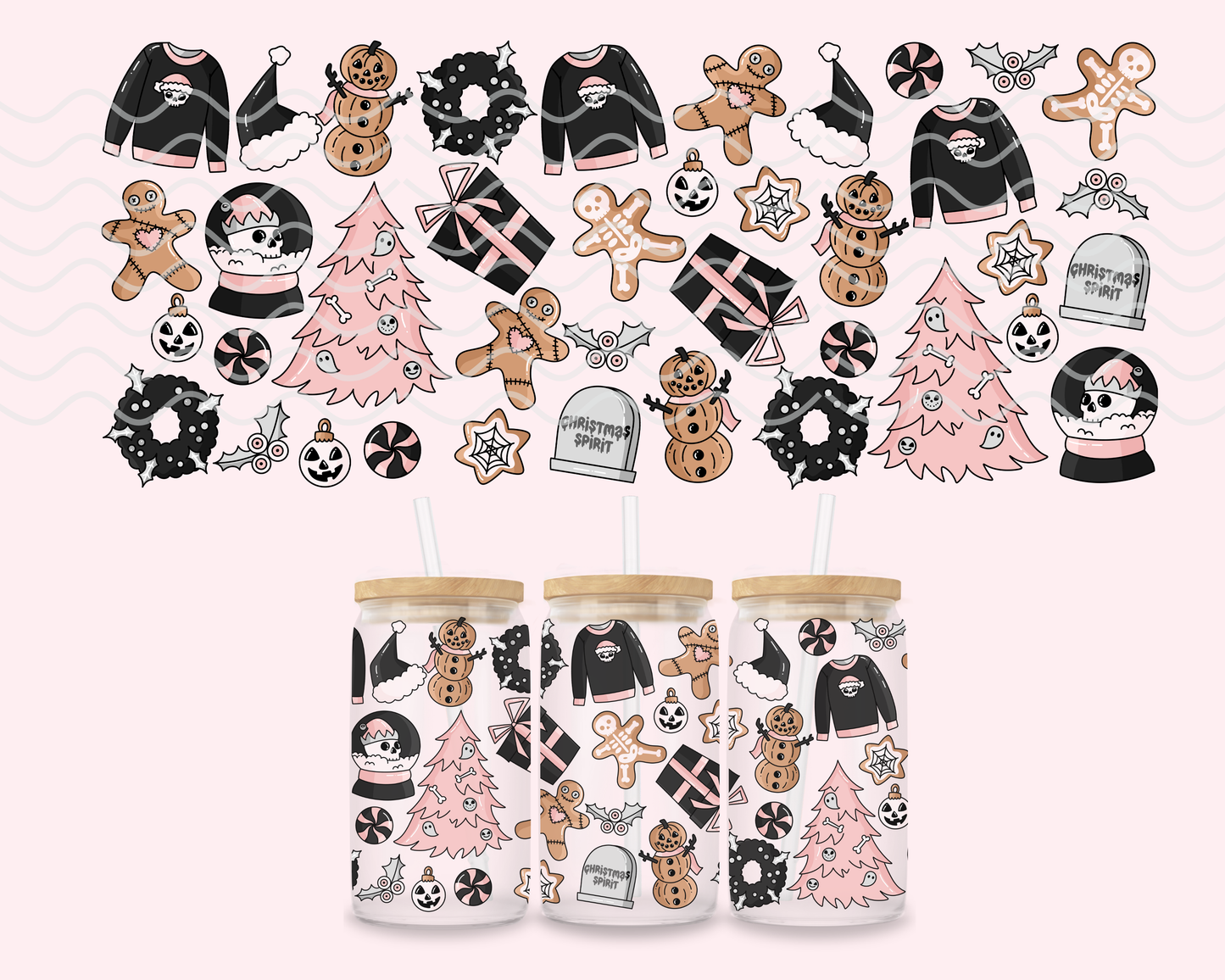 Emo But Festive Glass Cup