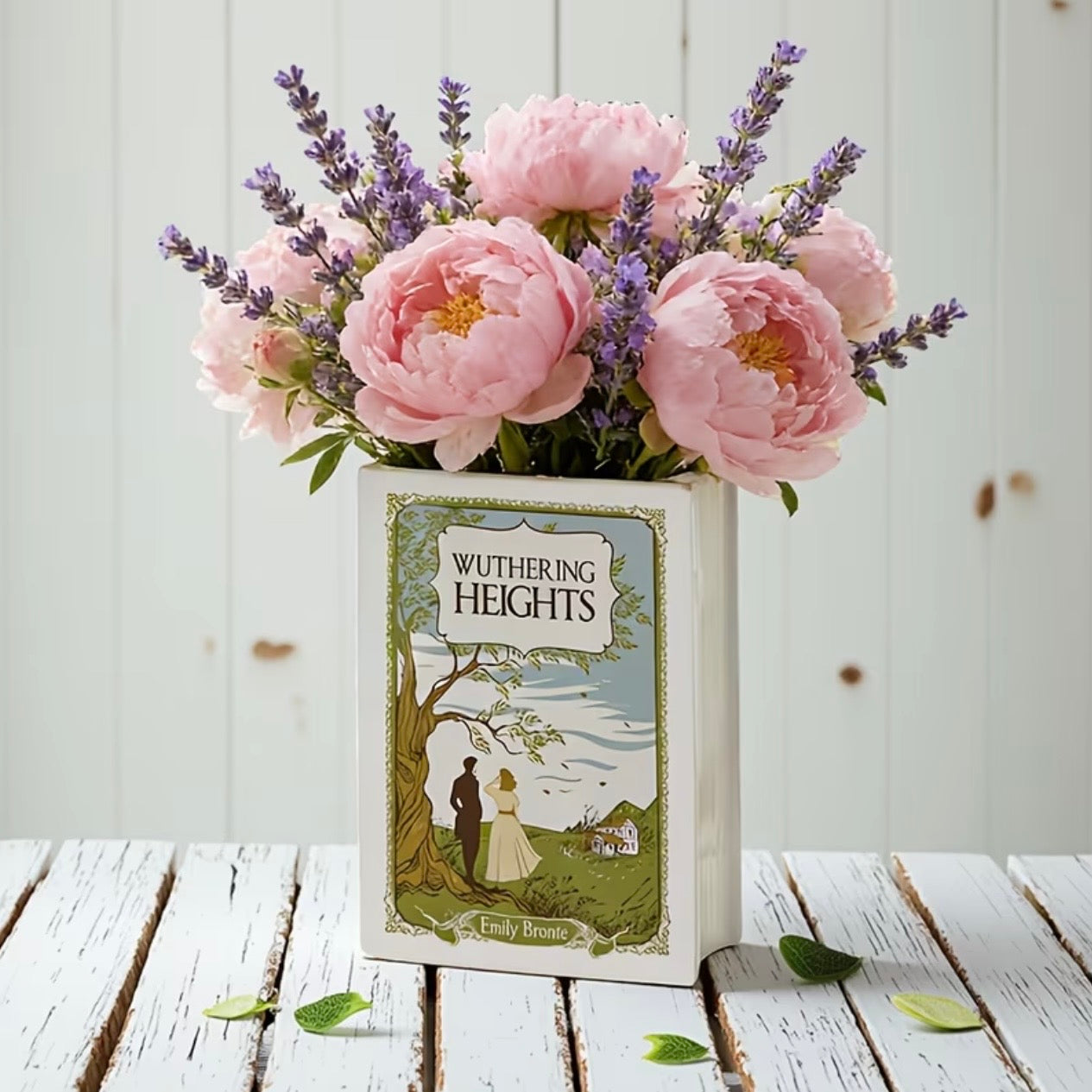 Wuthering Heights Ceramic Book Vase