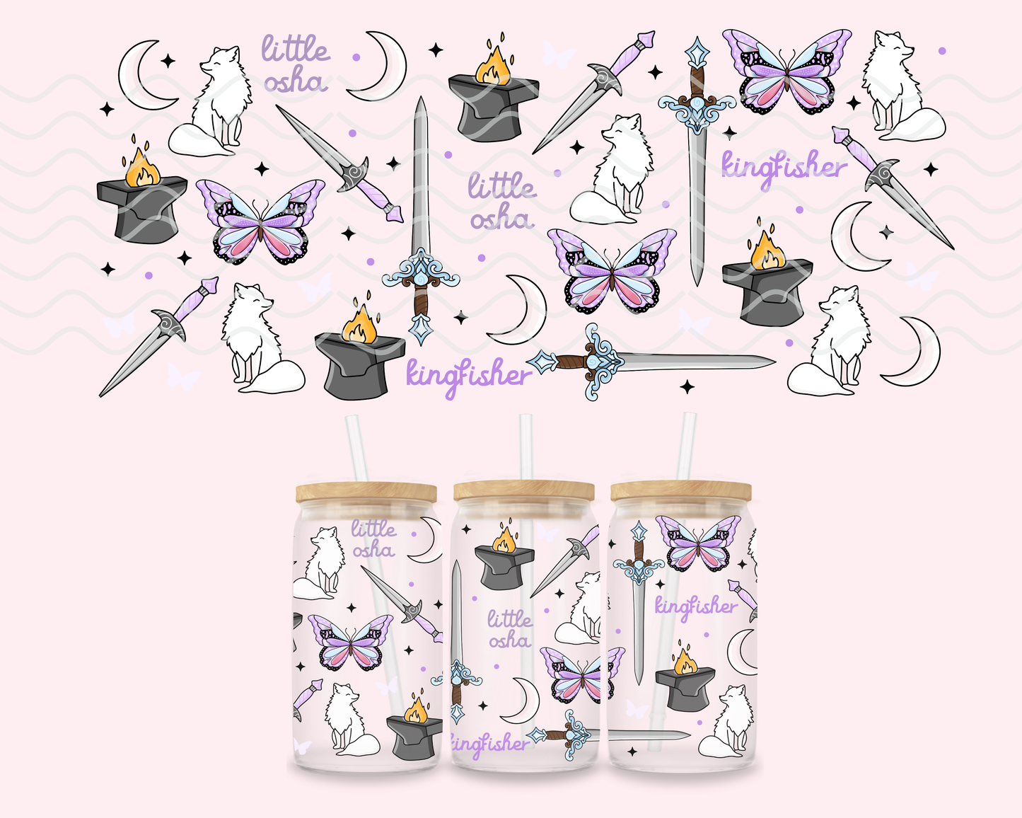 QS Kingfisher Glass Cup