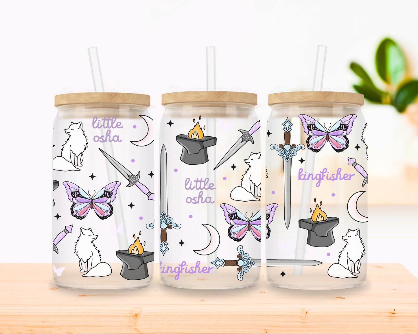 QS Kingfisher Glass Cup