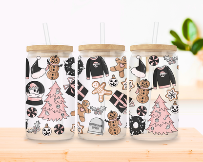 Emo But Festive Glass Cup