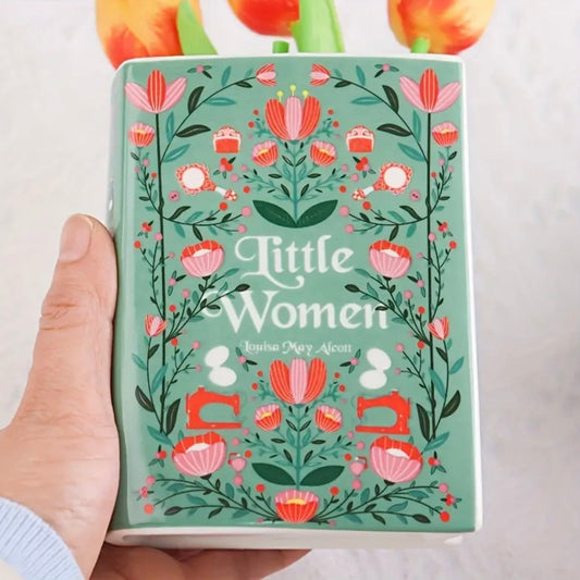 Little Women Ceramic Book Vase