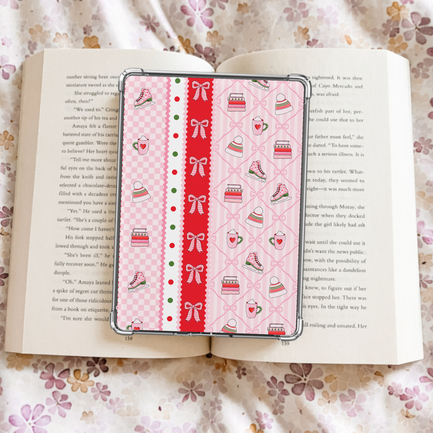 Christmas Ribbons Kindle Insert