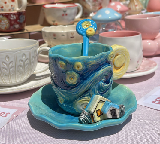 Starry Night 3pc Ceramic Mug Set