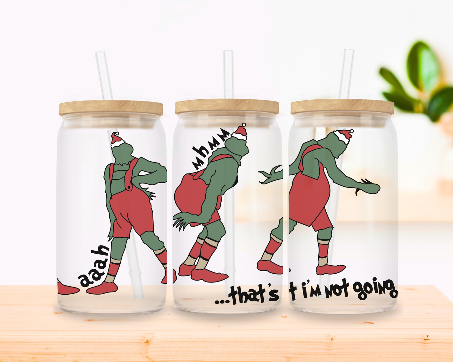 Grinch Glass Cup