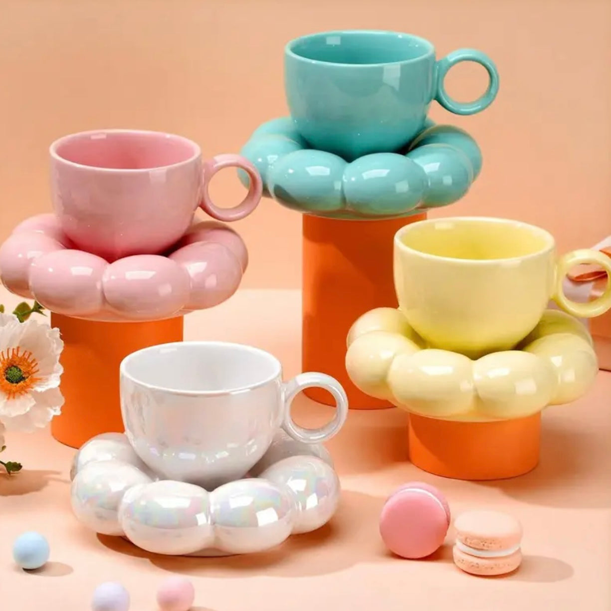 Bubble Mug & Saucer Set