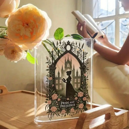 JA Pride & Prejudice Acrylic Book Vase