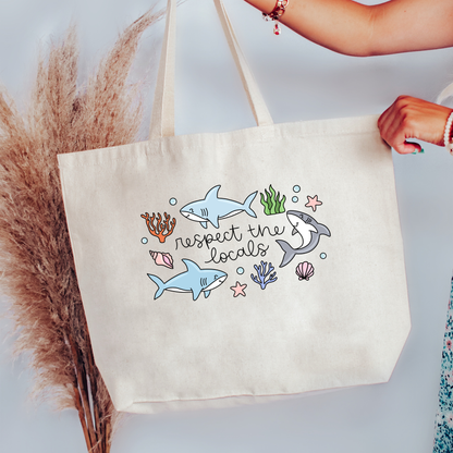 Respect The Locals Canvas Tote Bag