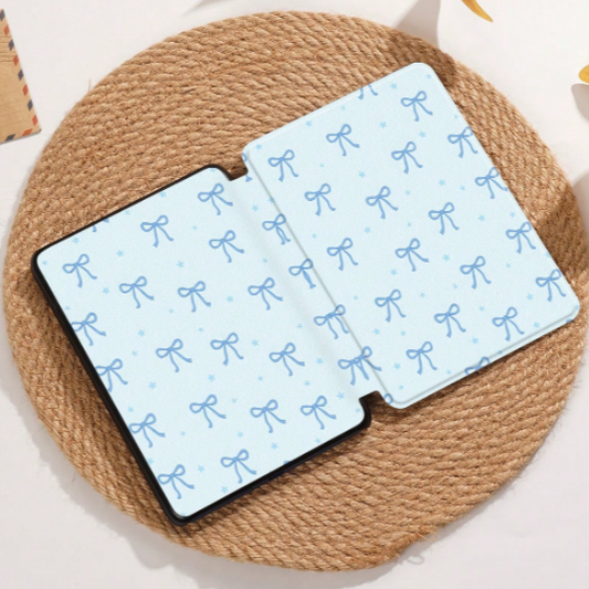 Blue Bows Kindle Flip Case