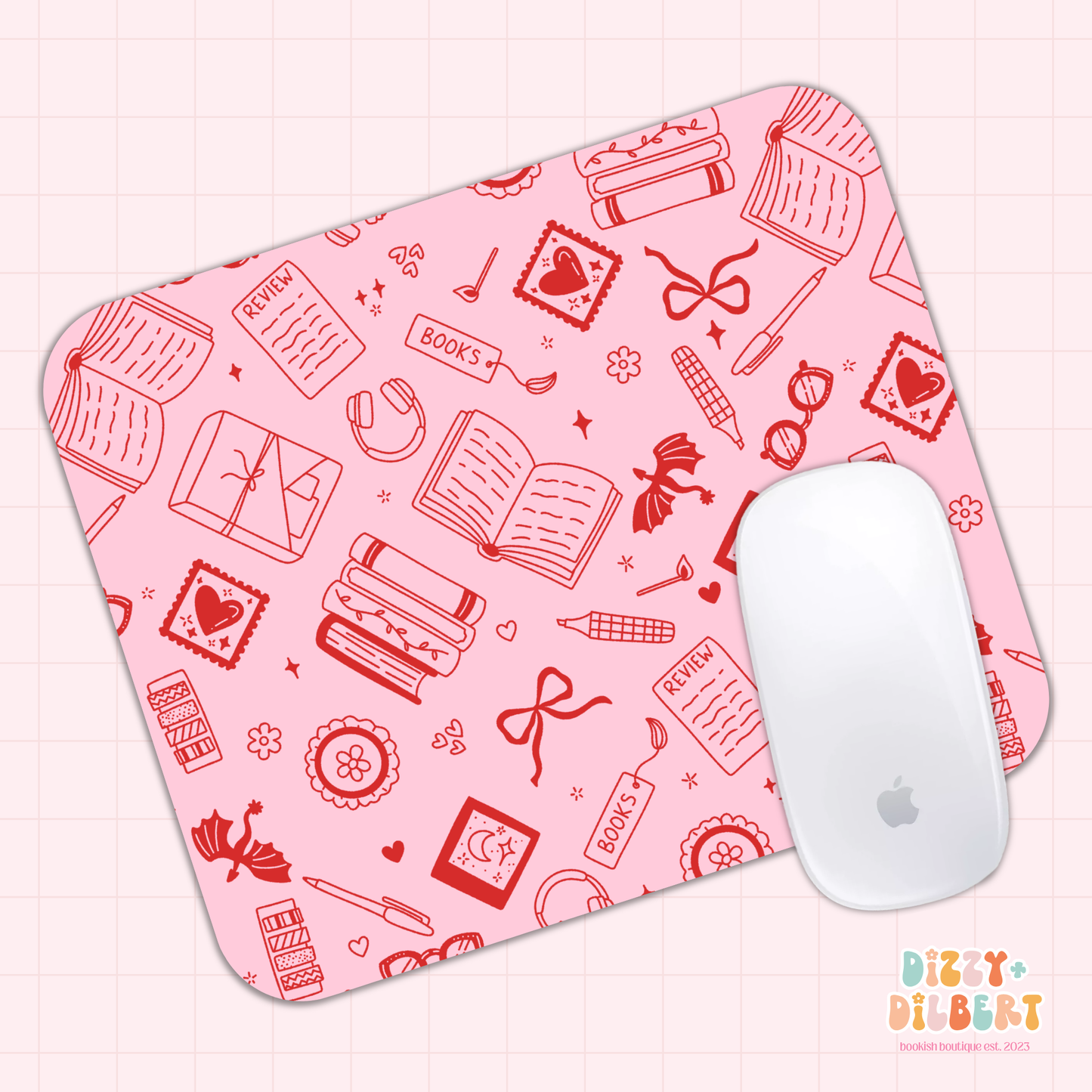 Bookish Doodles Mouse Pad