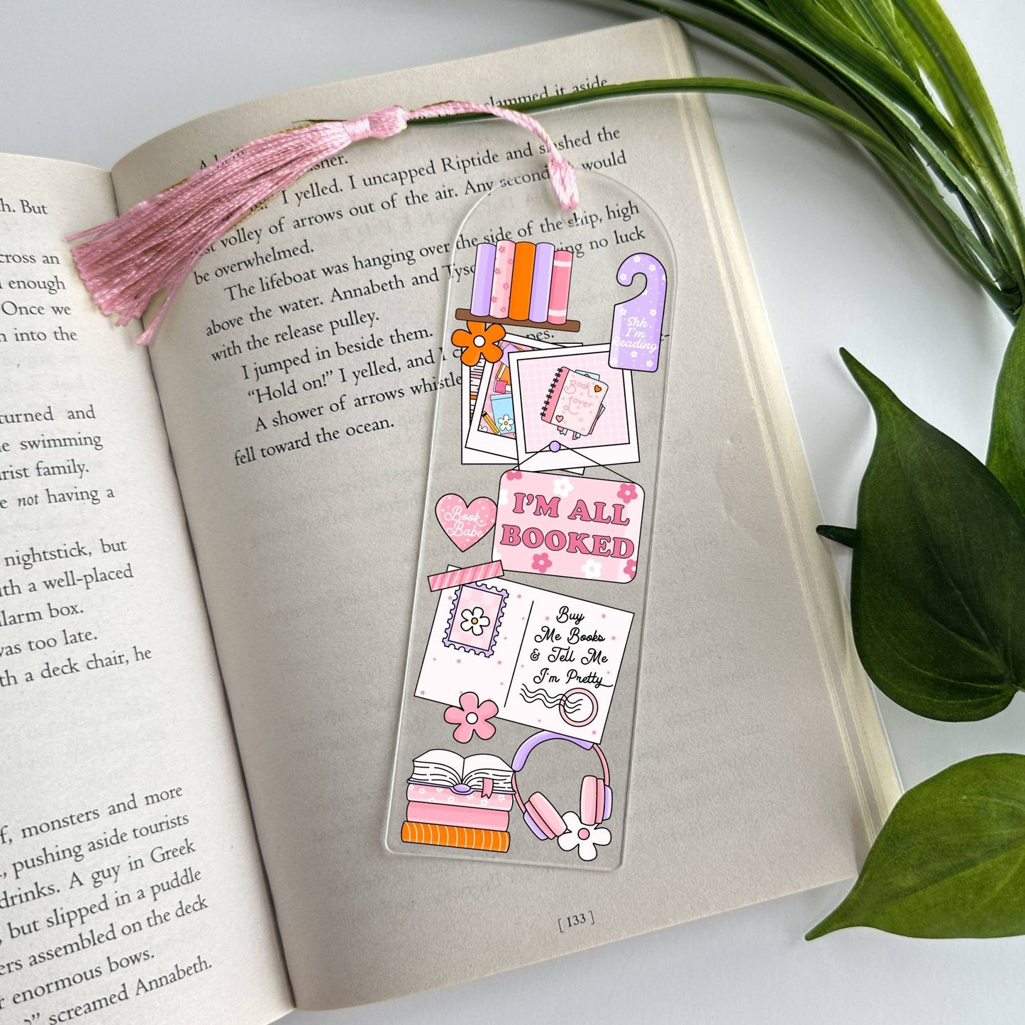 Bookish Moodboard Acrylic Bookmark