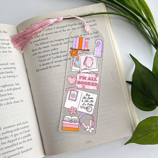 Bookish Moodboard Acrylic Bookmark
