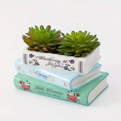 The Classics Large Ceramic Book Stack Vase