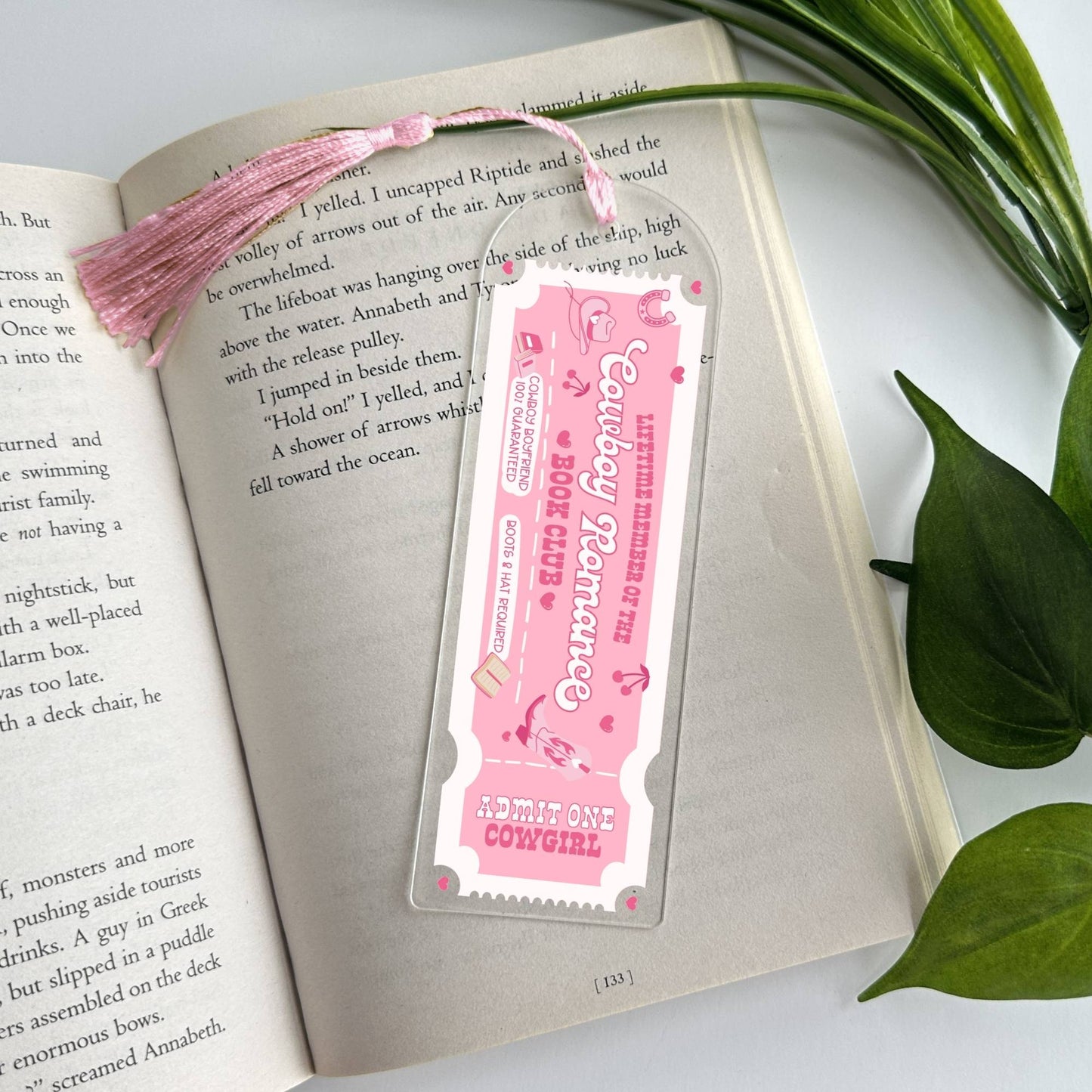 Cowboy Romance Book Club Acrylic Bookmark
