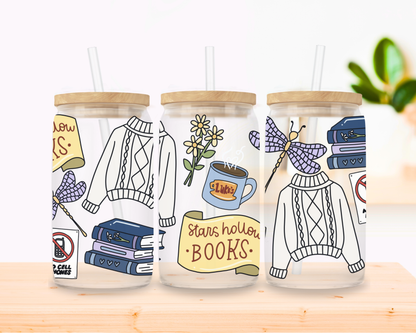 GG Stars Hollow Books Glass Cup