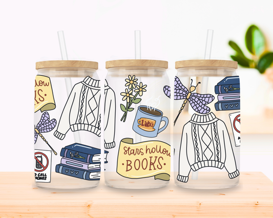 GG Stars Hollow Books Glass Cup