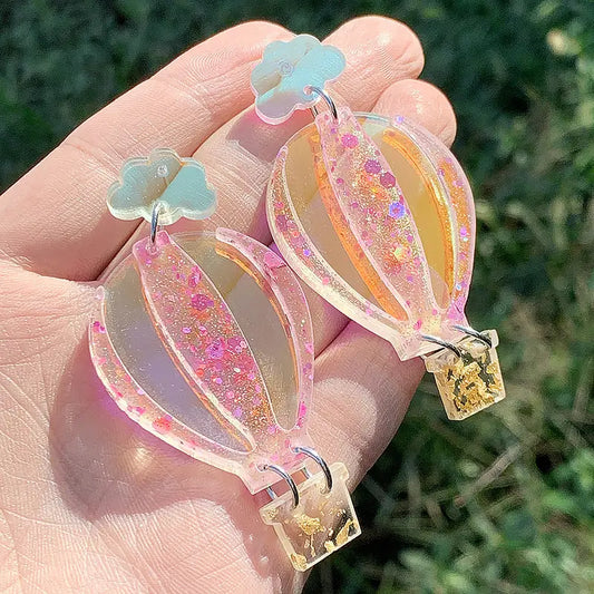 Holographic Balloon Acrylic Earrings