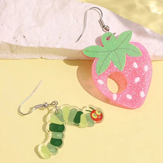 Hungry Caterpillar Acrylic Earrings