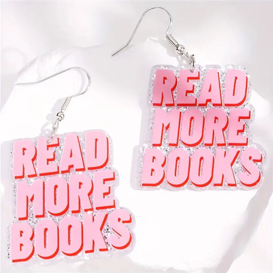 Read More Books Acrylic Earrings