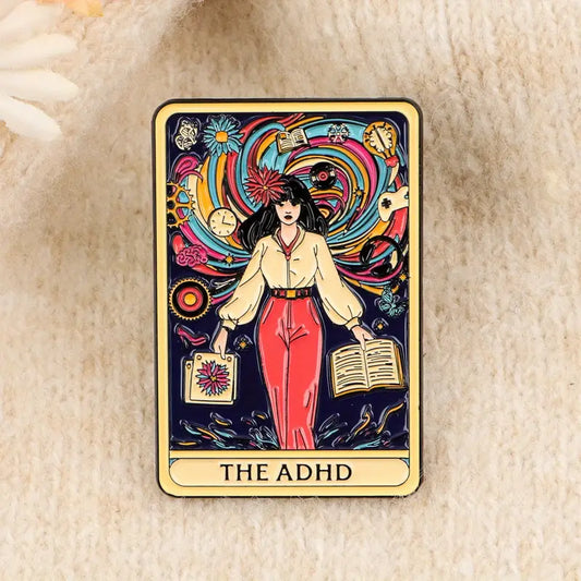 ADHD Tarot Enamel Pin