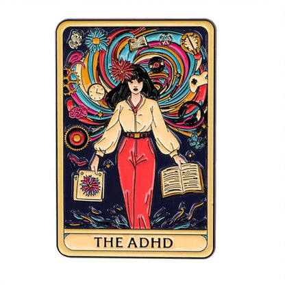 ADHD Tarot Enamel Pin