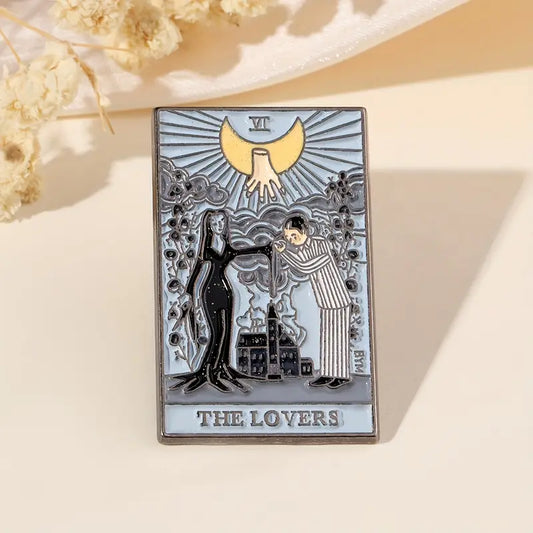 Addams Family Tarot Enamel Pin