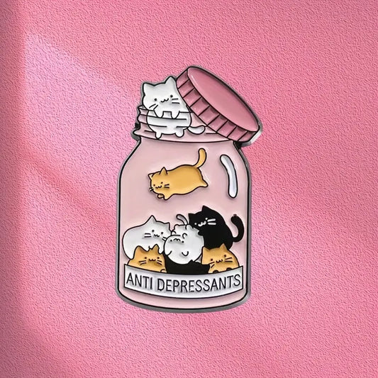 Antidepressants Cats Enamel Pin