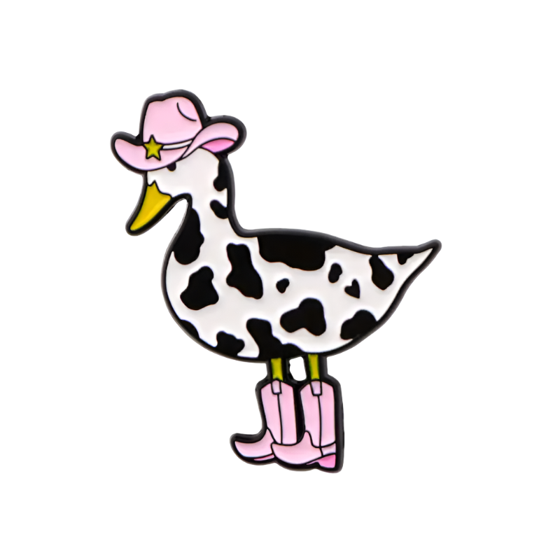 Cowgirl Duck Enamel Pin