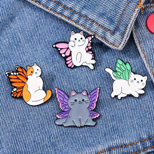 Fluttercats Enamel Pin Set