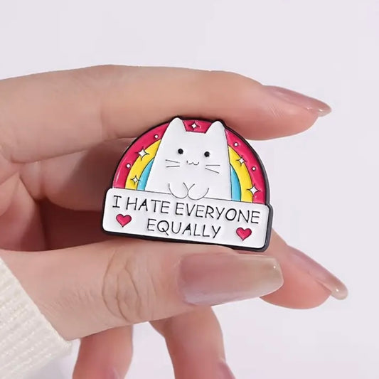 I Hate Everyone Equally Enamel Pin