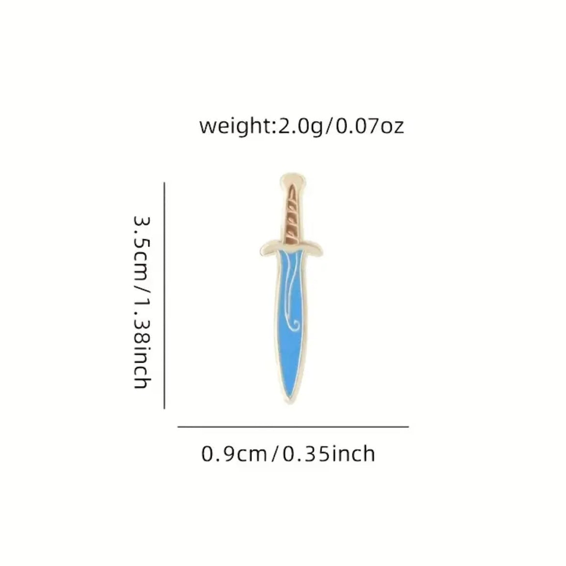 Silver Sword Enamel Pin