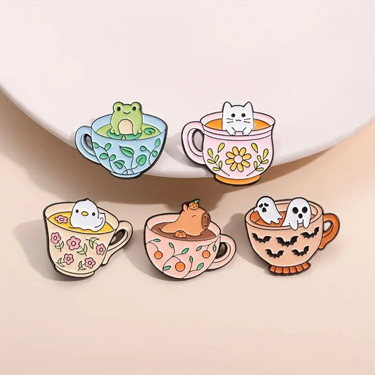 Teacup Critter Club Enamel Pins