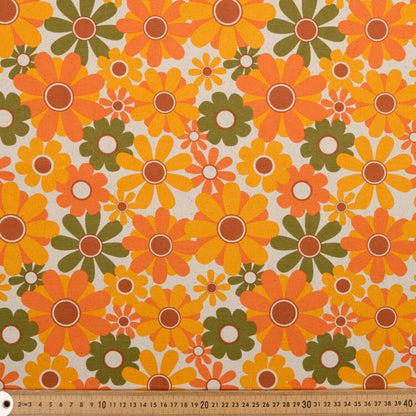 GINGER | Orange Retro Floral