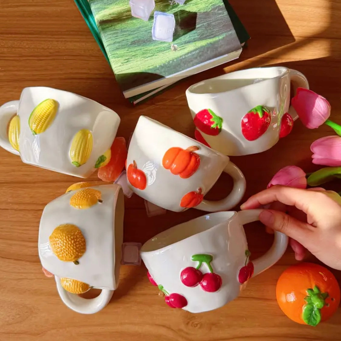 3D Pumpkin Ceramic Mug